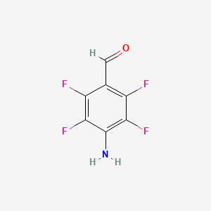 molecular formula C7H3F4NO B13456169 Benzaldehyde, 4-amino-2,3,5,6-tetrafluoro- CAS No. 119060-58-1