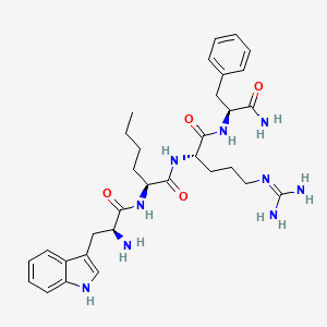 B1345617 Tryptophyl-norleucyl-arginyl-phenylalaninamide CAS No. 83903-33-7