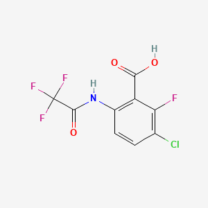 3-Chloro-2-fluoro-6-(trifluoroacetamido)benzoic acid