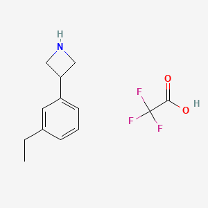 3-(3-Ethylphenyl)azetidine, trifluoroacetic acid