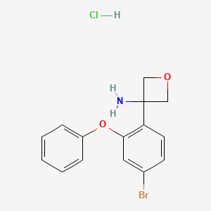 3-(4-Bromo-2-phenoxyphenyl)oxetan-3-amine hydrochloride