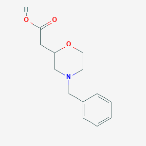 molecular formula C13H17NO3 B134563 (4-苄基吗啉-2-基)乙酸 CAS No. 146944-27-6