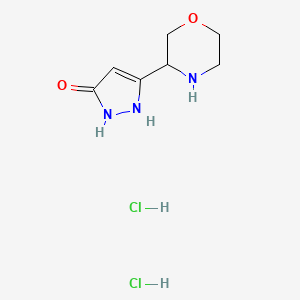 5-(morpholin-3-yl)-2,3-dihydro-1H-pyrazol-3-one dihydrochloride