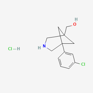 [5-(3-Chlorophenyl)-3-azabicyclo[3.1.1]heptan-1-yl]methanol hydrochloride