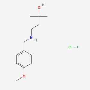 4-{[(4-Methoxyphenyl)methyl]amino}-2-methylbutan-2-ol hydrochloride