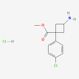 Methyl(1r,3r)-3-amino-1-(4-chlorophenyl)cyclobutane-1-carboxylatehydrochloride