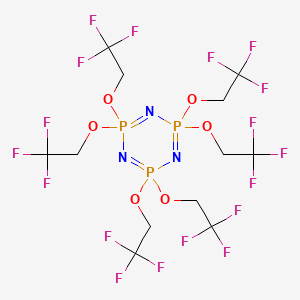 molecular formula C12H12F18N3O6P3 B1345642 Cyclo-tris(bis(2,2,2-trifluoroethoxy)phosphonitrile) CAS No. 1065-05-0