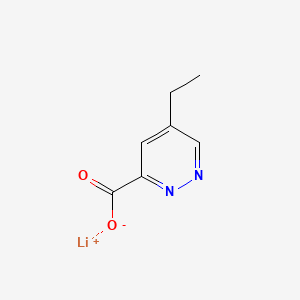 molecular formula C7H7LiN2O2 B13456537 Lithium(1+) 5-ethylpyridazine-3-carboxylate 