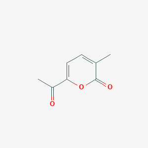 molecular formula C8H8O3 B134566 6-Acetyl-3-methyl-2H-pyran-2-one CAS No. 146446-11-9