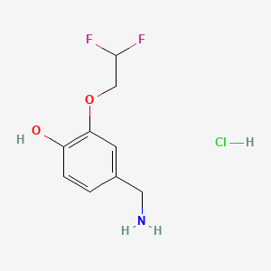 4-(Aminomethyl)-2-(2,2-difluoroethoxy)phenol hydrochloride