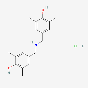 4-({[(4-Hydroxy-3,5-dimethylphenyl)methyl]amino}methyl)-2,6-dimethylphenol hydrochloride