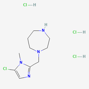 molecular formula C10H20Cl4N4 B13456820 1-[(5-chloro-1-methyl-1H-imidazol-2-yl)methyl]-1,4-diazepanetrihydrochloride 