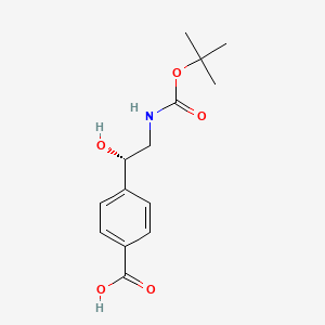 4-[(1S)-2-{[(tert-butoxy)carbonyl]amino}-1-hydroxyethyl]benzoic acid