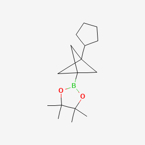 2-{3-Cyclopentylbicyclo[1.1.1]pentan-1-yl}-4,4,5,5-tetramethyl-1,3,2-dioxaborolane