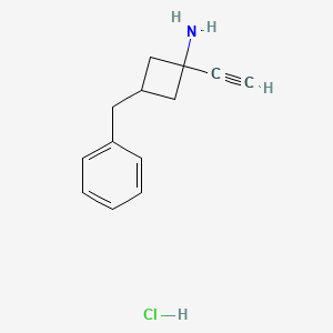 3-Benzyl-1-ethynylcyclobutan-1-amine hydrochloride