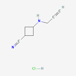 3-[(Prop-2-yn-1-yl)amino]cyclobutane-1-carbonitrile hydrochloride