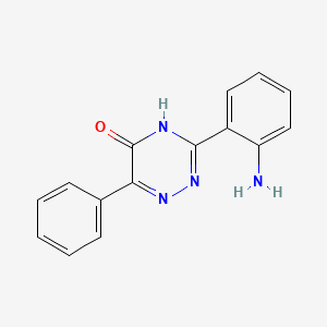 molecular formula C15H12N4O B13457032 3-(2-Aminophenyl)-6-phenyl-4,5-dihydro-1,2,4-triazin-5-one 