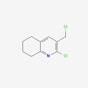 molecular formula C10H11Cl2N B13457057 2-Chloro-3-(chloromethyl)-5,6,7,8-tetrahydroquinoline 