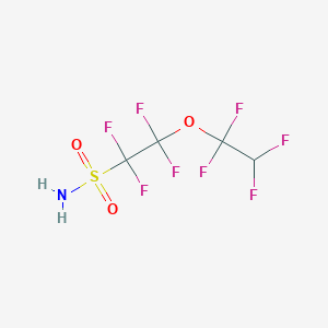molecular formula C4H3F8NO3S B134571 1,1,2,2-Tetrafluoro-2-(1,1,2,2-tetrafluoroethoxy)ethanesulfonamide CAS No. 144951-90-6