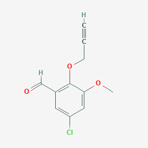 5-Chloro-3-methoxy-2-(prop-2-yn-1-yloxy)benzaldehyde