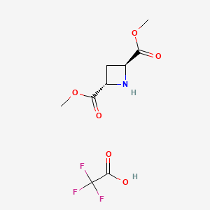 rac-2,4-dimethyl (2R,4R)-azetidine-2,4-dicarboxylate, trifluoroacetic acid