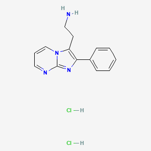 2-{2-Phenylimidazo[1,2-a]pyrimidin-3-yl}ethan-1-amine dihydrochloride