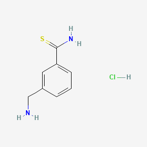 molecular formula C8H11ClN2S B13457427 3-(Aminomethyl)benzene-1-carbothioamide hydrochloride CAS No. 2901095-59-6