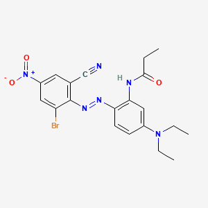 molecular formula C20H21BrN6O3 B1345753 丙酰胺，N-[2-[(2-溴-6-氰基-4-硝基苯基)偶氮]-5-(二乙氨基)苯基]- CAS No. 2309-94-6