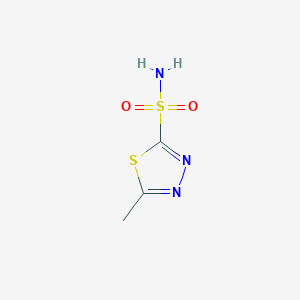molecular formula C3H5N3O2S2 B1345780 5-Methyl-1,3,4-thiadiazole-2-sulfonamide CAS No. 66464-90-2