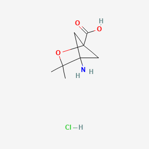 4-Amino-3,3-dimethyl-2-oxabicyclo[2.1.1]hexane-1-carboxylicacidhydrochloride