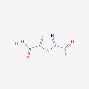 molecular formula C5H3NO3S B1345787 2-Formylthiazole-5-carboxylic acid CAS No. 603999-24-2