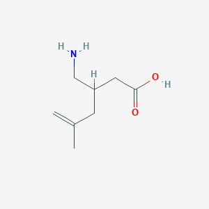 molecular formula C8H15NO2 B134580 3-(Aminomethyl)-5-methylhex-5-enoic acid CAS No. 1136478-30-2