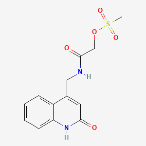 {[(2-Oxo-1,2-dihydroquinolin-4-yl)methyl]carbamoyl}methyl methanesulfonate