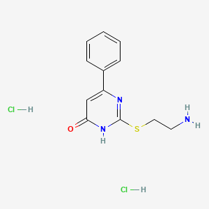 2-[(2-Aminoethyl)sulfanyl]-6-phenyl-3,4-dihydropyrimidin-4-one dihydrochloride