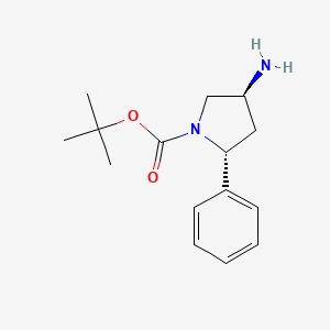 rac-tert-butyl (2R,4S)-4-amino-2-phenylpyrrolidine-1-carboxylate