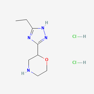 2-(5-ethyl-1H-1,2,4-triazol-3-yl)morpholine dihydrochloride