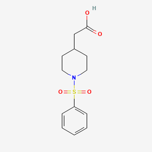 molecular formula C13H17NO4S B1345818 [1-(Phenylsulfonyl)piperidin-4-yl]acetic acid CAS No. 873967-82-9