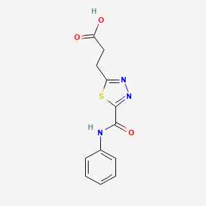 B1345821 3-[5-(Anilinocarbonyl)-1,3,4-thiadiazol-2-YL]-propanoic acid CAS No. 1142209-41-3