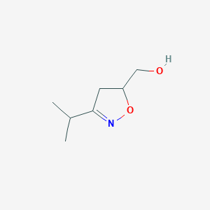 B1345836 (3-Isopropyl-4,5-dihydroisoxazol-5-yl)methanol CAS No. 1142210-97-6