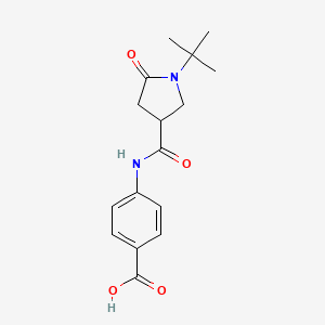 molecular formula C16H20N2O4 B1345839 4-{[(1-叔丁基-5-氧代吡咯烷-3-基)羰基]-氨基}苯甲酸 CAS No. 1142211-10-6