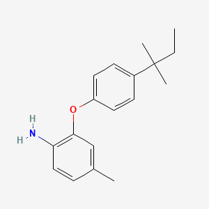 molecular formula C18H23NO B1345854 4-甲基-2-[4-(叔戊基)苯氧基]苯胺 CAS No. 946774-53-4