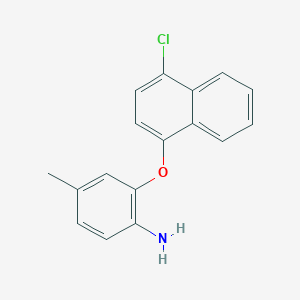 molecular formula C17H14ClNO B1345856 2-[(4-氯-1-萘基)氧基]-4-甲基苯胺 CAS No. 946729-16-4