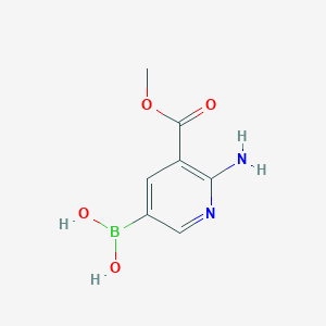 (6-Amino-5-(methoxycarbonyl)pyridin-3-yl)boronic acid