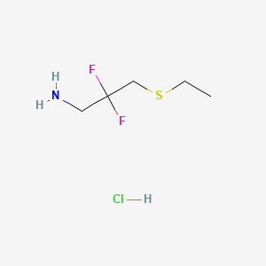 3-(Ethylsulfanyl)-2,2-difluoropropan-1-amine hydrochloride