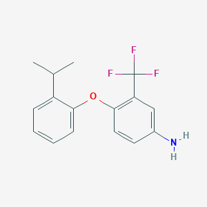 molecular formula C16H16F3NO B1345874 4-(2-异丙基苯氧基)-3-(三氟甲基)苯胺 CAS No. 946740-58-5