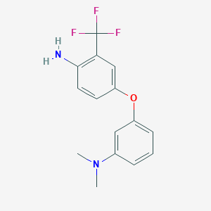 B1345885 N-{3-[4-Amino-3-(trifluoromethyl)phenoxy]phenyl}-N,N-dimethylamine CAS No. 946663-17-8