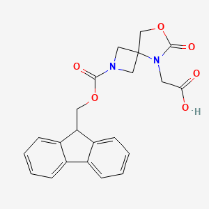 molecular formula C22H20N2O6 B13458976 2-(2-{[(9H-fluoren-9-yl)methoxy]carbonyl}-6-oxo-7-oxa-2,5-diazaspiro[3.4]octan-5-yl)acetic acid 