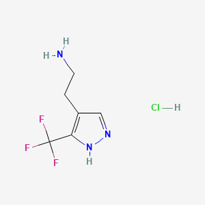 2-[3-(trifluoromethyl)-1H-pyrazol-4-yl]ethan-1-amine hydrochloride