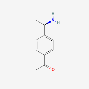 molecular formula C10H13NO B13459772 (R)-1-(4-(1-Aminoethyl)phenyl)ethanone CAS No. 1382035-41-7