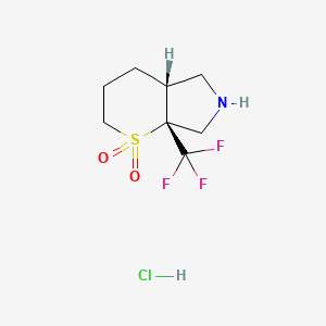 rac-(4aR,7aR)-7a-(trifluoromethyl)-octahydro-1lambda6-thiopyrano[2,3-c]pyrrole-1,1-dione hydrochloride